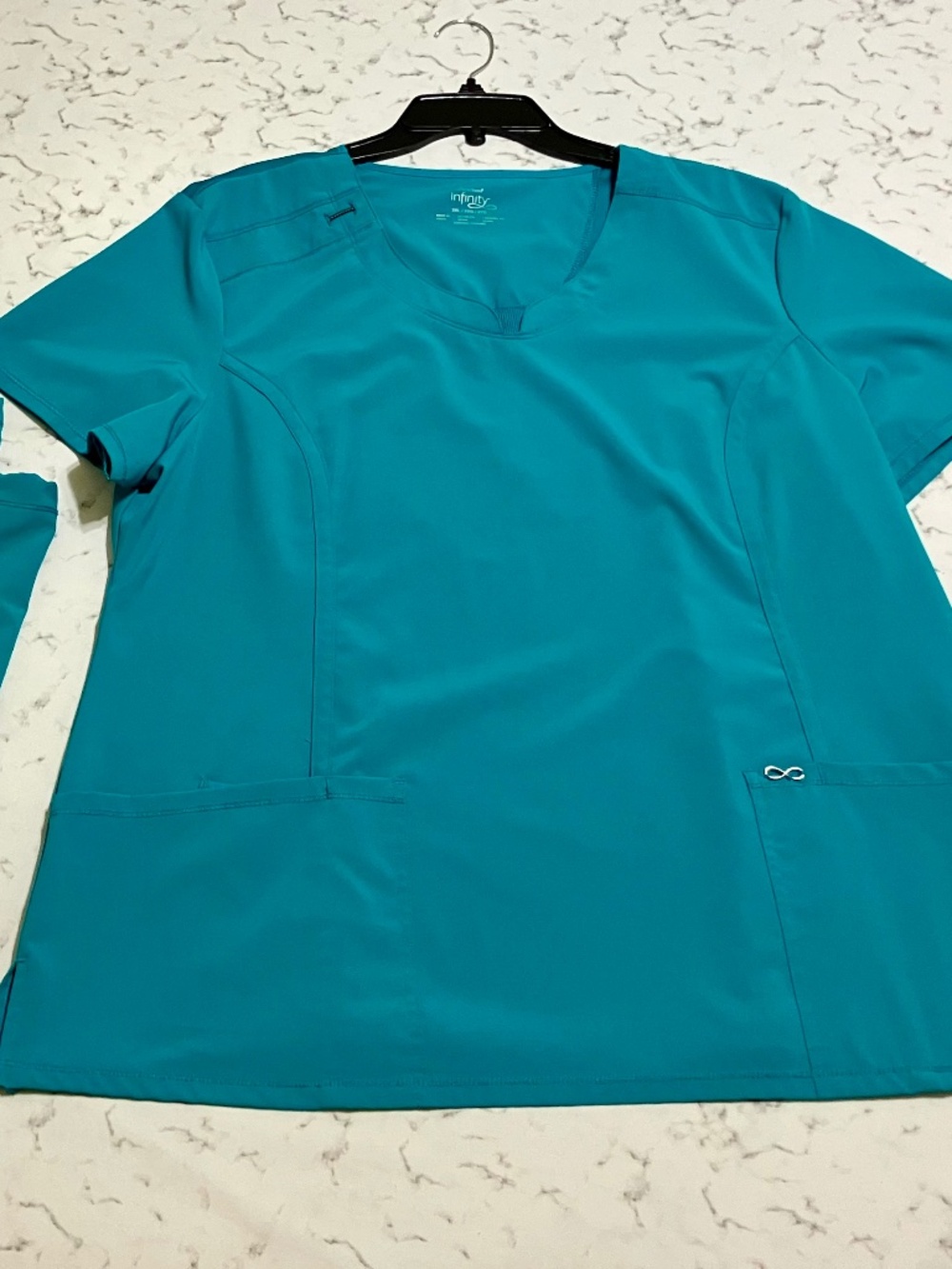 Cherokee Infinity 2XL Scrub Top Teal